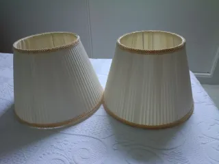 Pantallas de lámpara plisadas tela beige