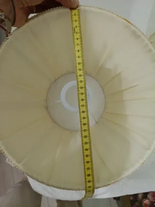 Pantallas de lámpara plisadas tela beige