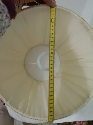 Pantallas de lámpara plisadas tela beige