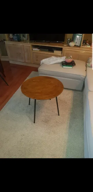 Reposapiés/Puf Almacenaje Beige y Amarillo