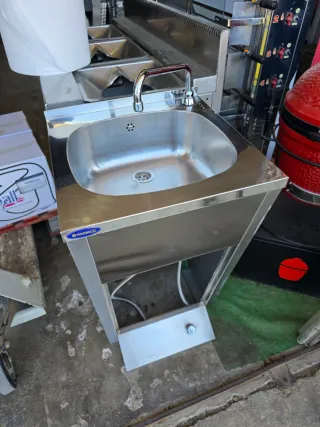 Fregador de pedal acero inoxidable