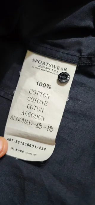 Stone Island Camicia Uomo XXL Nera Blu scuro