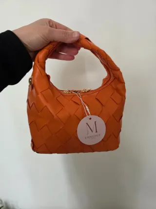 Borsa EMMEDUE arancione intrecciata