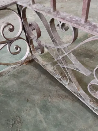 Baranda de balcón forja con solo una esquina