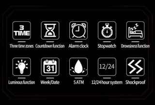 Reloj SANDA Hombre Negro y Dorado