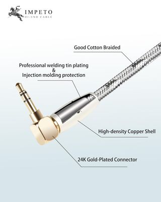 Impeto Cable Audio Jack 3.5 Macho Macho HiFi estér