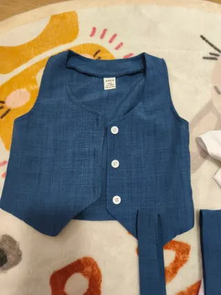 Conjunto niño 3 piezas azul y blanco