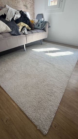 Alfombra grande beige IKEA rectangular
