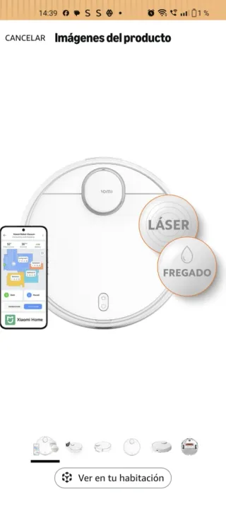 Aspirador Robot Xiaomi S12 Blanco