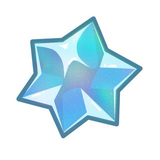 Stella di cristallo blu