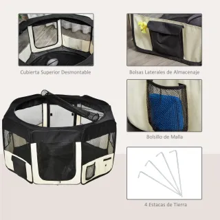 Parco Pieghevole per Animali Ø120 cm