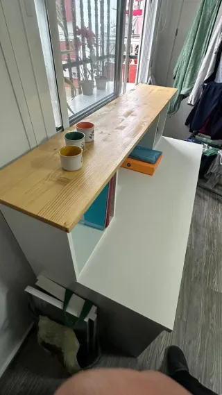 Mostrador / Mesa alta 110cm – Encimera maciza