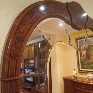 Mueble recibidor vintage con espejo