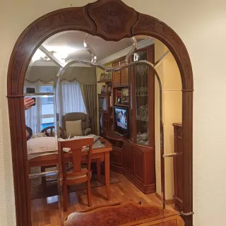 Mueble recibidor vintage con espejo