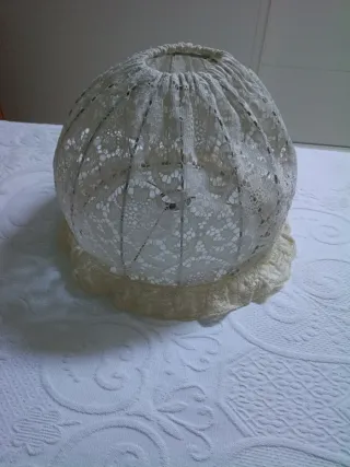 Tulipa lámpara vintage encaje metal