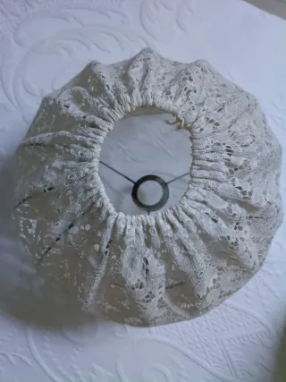 Tulipa lámpara vintage encaje metal