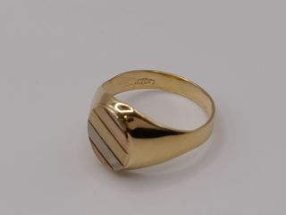 Anillo Solitario Oro Combinado 18k - 4,72gr