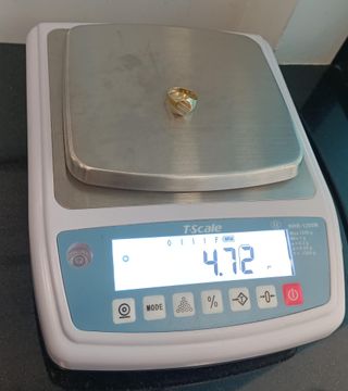 Anillo Solitario Oro Combinado 18k - 4,72gr