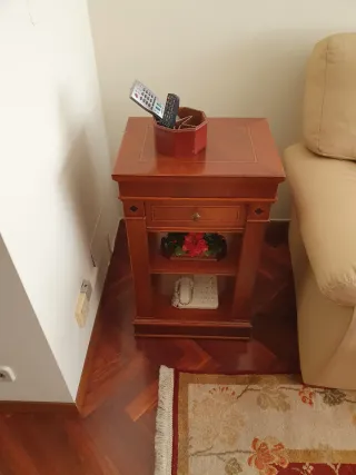 Mesa Auxiliar Madera Noble Marquetería