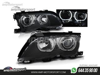 FAROS DELANTEROS OJOS DE ANGEL LED PARA BMW SERIE 3 E46 2001-2005