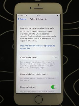 iPhone 7 32GB Blanco - Batería 77%