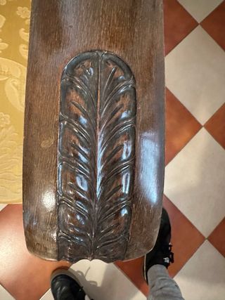 Tresillo antiguo caoba tapizado