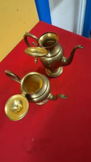 Set di 2 teiere in ottone