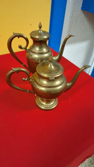 Set di 2 teiere in ottone