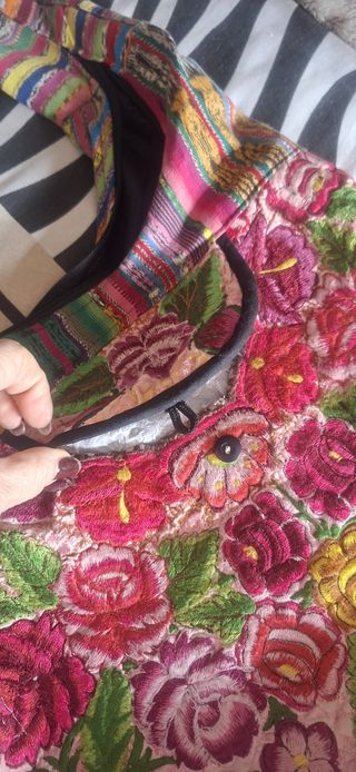 Borsa tessuto messicano floreale