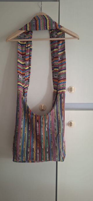 Borsa tessuto messicano floreale