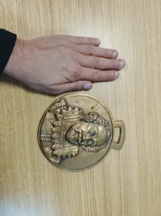 Moneda bronce decoración William Shakespeare