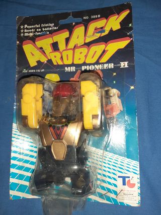 Toy Attack Robot giocattolo vintage space friction