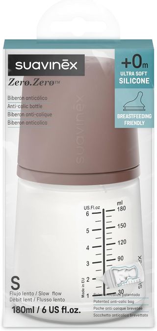 Suavinex, Biberón Anticólico Zero Zero, con Tetina