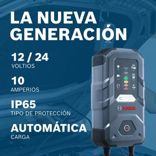 Bosch Cargador de Batería para Coche C70, 10 Amper