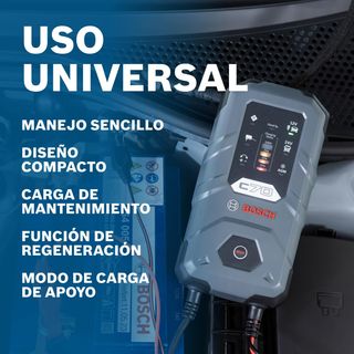 Bosch Cargador de Batería para Coche C70, 10 Amper