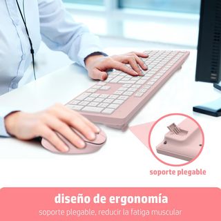 - LeadsaiL K786 Teclado y Raton Inalámbrico QWER