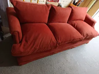 Sofá de 3 plazas rojo