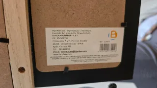 Portafoto con mappamondo e scritta WORLD