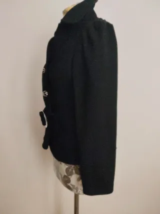 Chaqueta Vintage Lujosa Negra