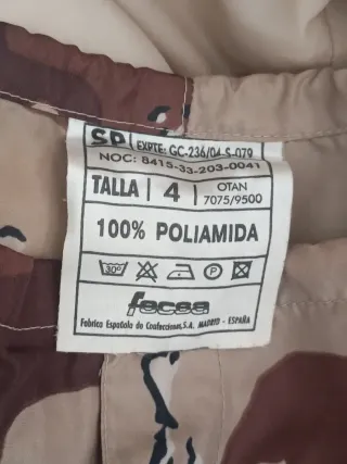 Abrigo impermeable ejército español con pantalones