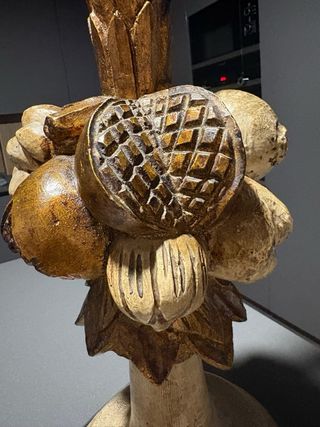 Gran Lámpara de mesa decorativa frutas doradas