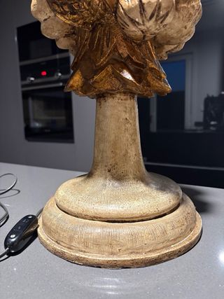 Gran Lámpara de mesa decorativa frutas doradas