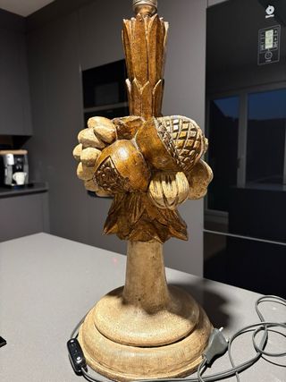 Gran Lámpara de mesa decorativa frutas doradas