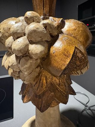 Gran Lámpara de mesa decorativa frutas doradas