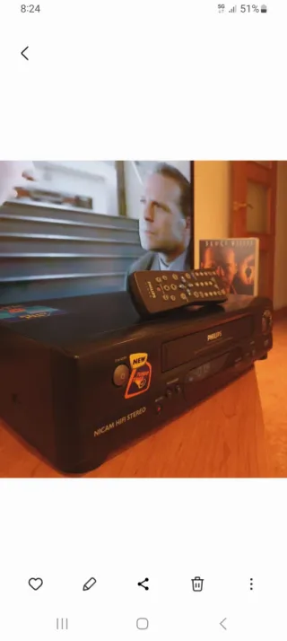 Reproductor VHS Philips con Mando Original
