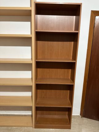 Lote 2 Estanterías Madera Beige y Marrón