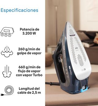 Braun TexStyle 9 SI9682 DB - Plancha de vapor con