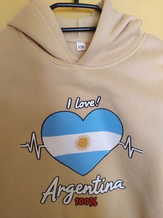 Sudadera Corazón Bandera Argentina