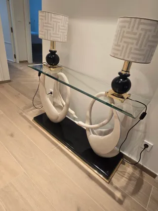 Mesa consola y mesas auxiliares Maison Jansen