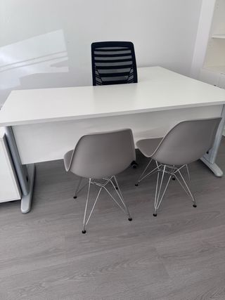 2 Mesas de Oficina Blancas Modernas